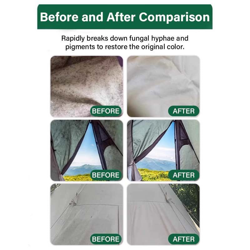 ✨Limited-time free cleaning cloths 🧹 First come, first served 🧴✨ 53% OFF! Outdoor Mildew Stain Cleaner – Spray on, wipes off mold instantly. Eco‑friendly, won‘t ruin waterproofing. Tent, awning, shower curtain – all like new! 🏕️💪