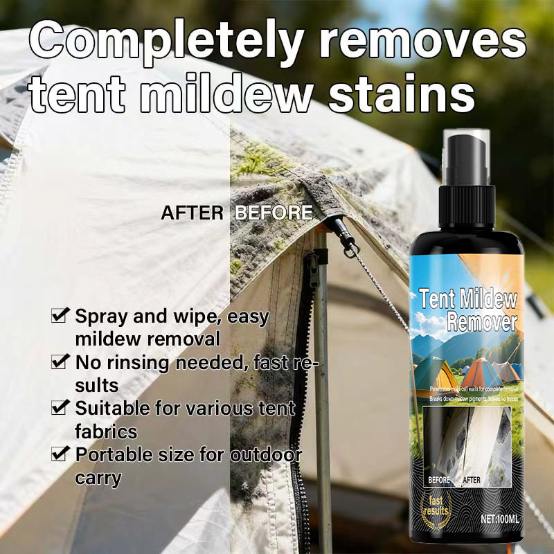✨Limited-time free cleaning cloths 🧹 First come, first served 🧴✨ 53% OFF! Outdoor Mildew Stain Cleaner – Spray on, wipes off mold instantly. Eco‑friendly, won‘t ruin waterproofing. Tent, awning, shower curtain – all like new! 🏕️💪