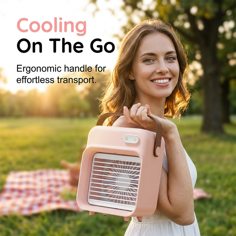 💨 Wireless Desktop Air Cooler & Humidifier – Chill, Refresh, Unplug! 🔋❄️ Nano mist, 3 speeds, 2400mAh battery – your personal oasis anywhere. 🌬️💧