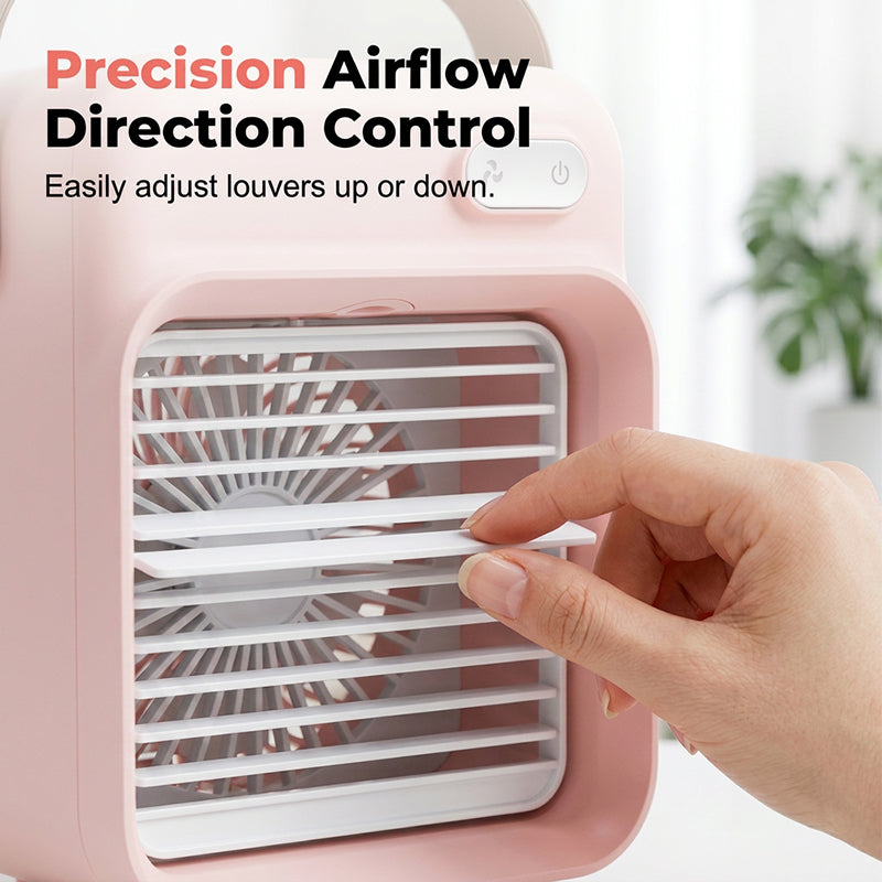 💨 Wireless Desktop Air Cooler & Humidifier – Chill, Refresh, Unplug! 🔋❄️ Nano mist, 3 speeds, 2400mAh battery – your personal oasis anywhere. 🌬️💧