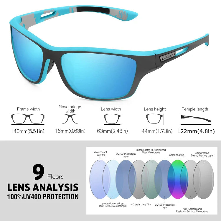 2026 Men's Outdoor Sports Sunglasses with Anti-glare Polarized Lens