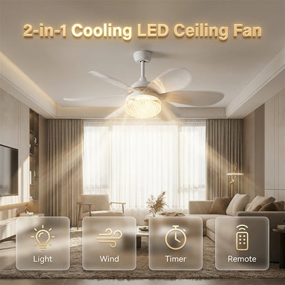 🎁2026 New Arrivals 50% OFF💥2-in-1 Cooling LED Ceiling Fan