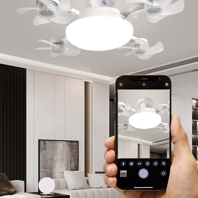 🌀53% OFF NOW! 💡 Ceiling Fan with E27 Socket – Silent 2-in-1 LED Fan with Remote Control – Cool & Light in One 🏠