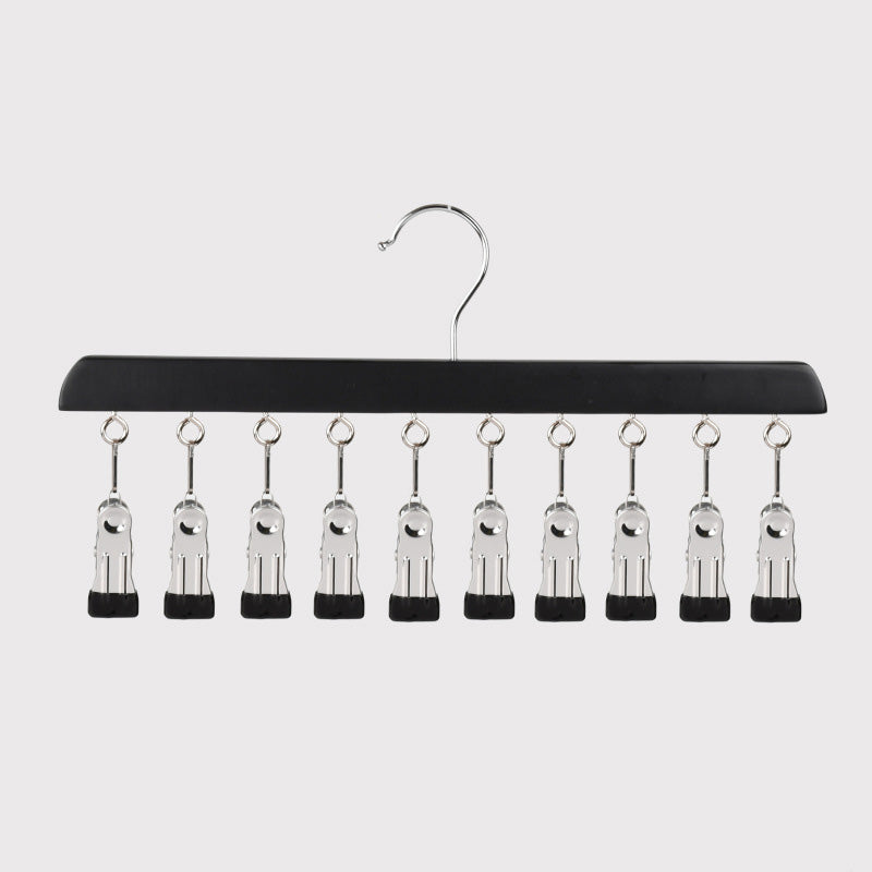 📢📢50% OFF !! ⏰Multi-Clip Wooden Hanger for Closet Organization