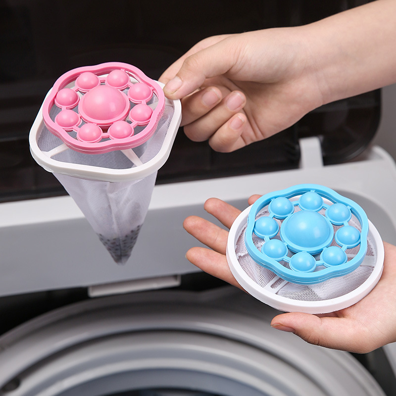 💥No more dirty washing machines, pet hair and human hair stuck all over your clothes!Reusable Floating Washing Machine Lint Catcher