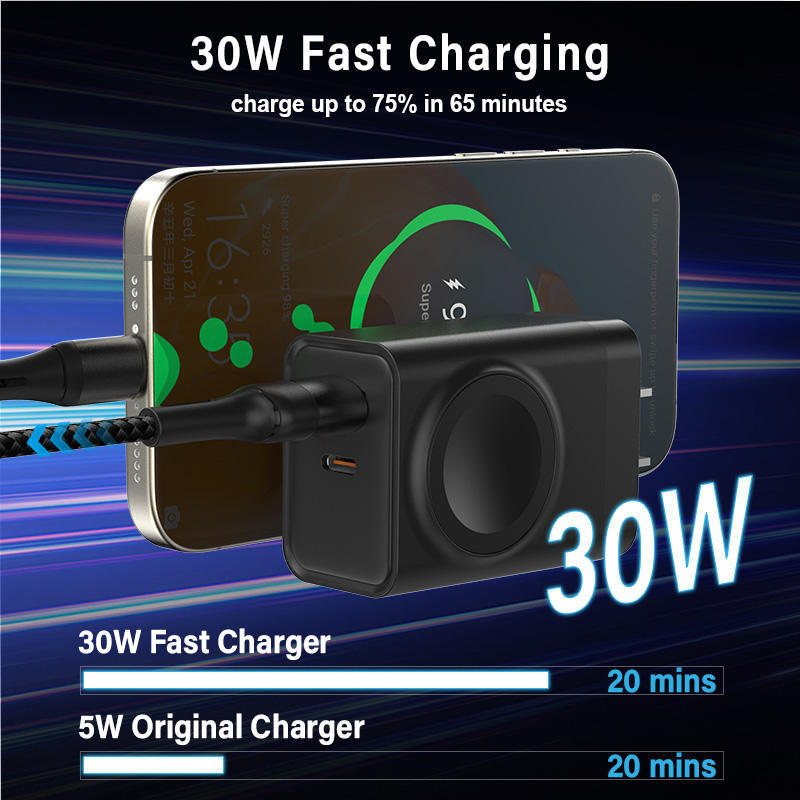 🎉 New Hot Sale — Over 50,000 Sold! 🔌 3-in-1 Wireless Wall Charger for Watch – 30W Fast Charge & Magnetic Dock ⚡