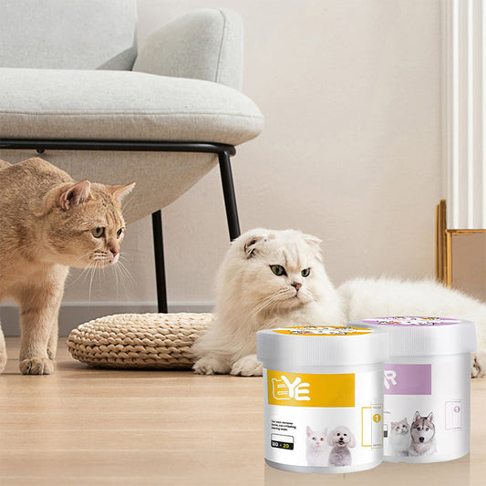🎉55K+ Sold 🐾 Natural Plant-Based Pet Eye & Ear Wipes, Aloe Gentle Tear Stain Remover for Dogs & Cats