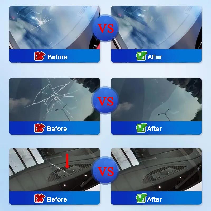 🏭Direct from glass factory, Buy 1 Get 1 Free！💦One drop fixes all glass cracks！🚗Glass Crack Repair Agent
