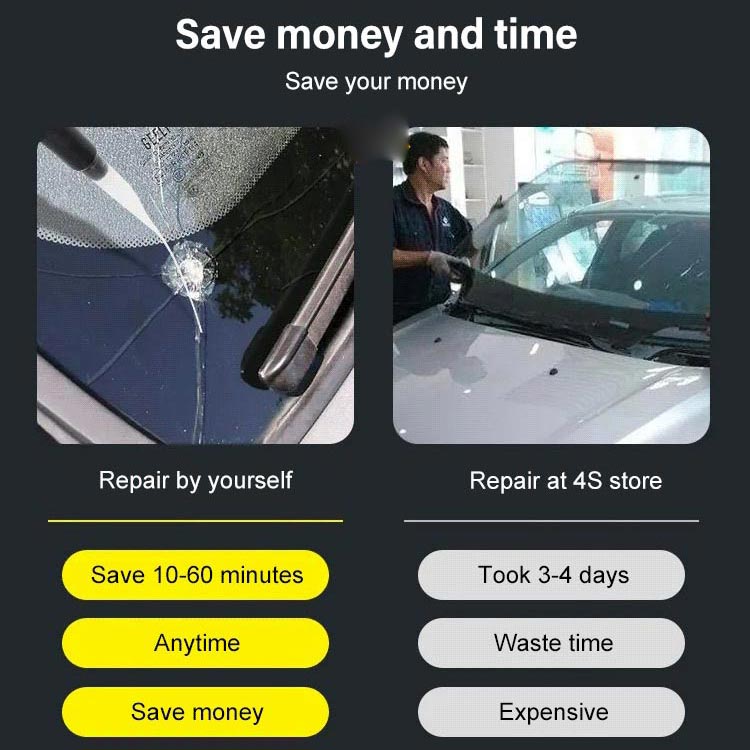 🏭Direct from glass factory, Buy 1 Get 1 Free！💦One drop fixes all glass cracks！🚗Glass Crack Repair Agent