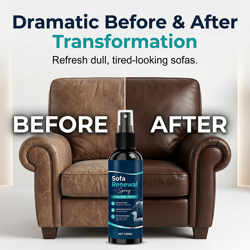 🥳2026 HOT SALE🥳💞50K+ SOLD!🧴🛡️ 50% OFF! Sofa Renewal Spray – Deep conditions & softens, prevents cracks. Creates invisible shield against spills & stains. Works on sofas, chairs & ottomans! 🌟✨