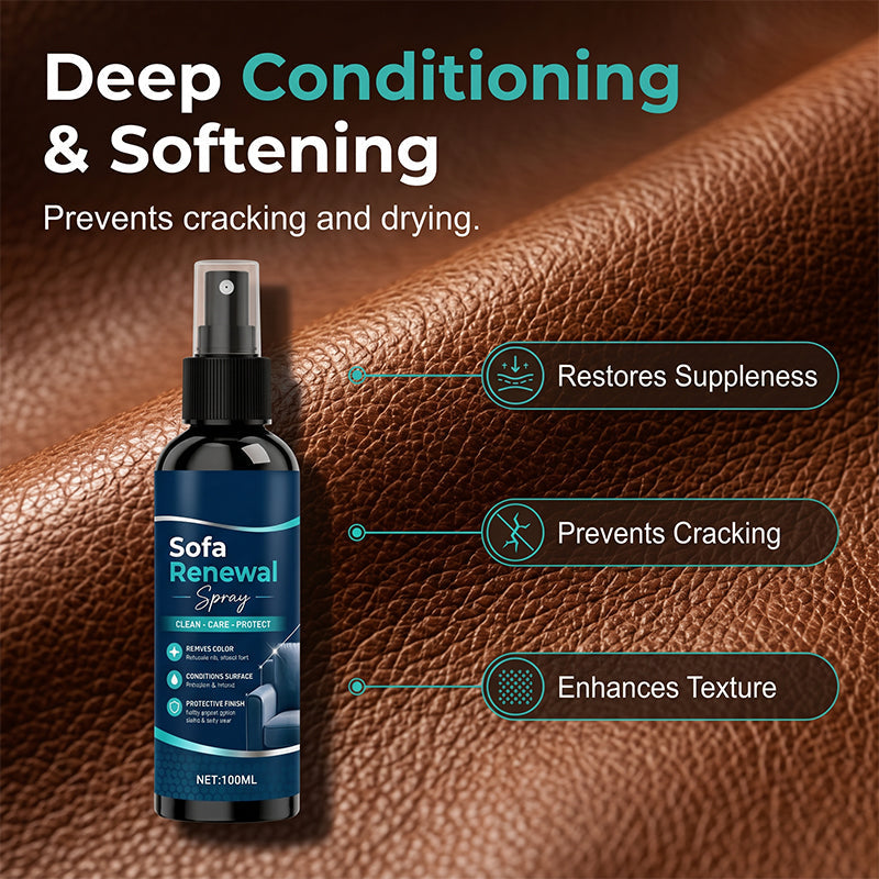 🥳2026 HOT SALE🥳💞50K+ SOLD!🧴🛡️ 50% OFF! Sofa Renewal Spray – Deep conditions & softens, prevents cracks. Creates invisible shield against spills & stains. Works on sofas, chairs & ottomans! 🌟✨