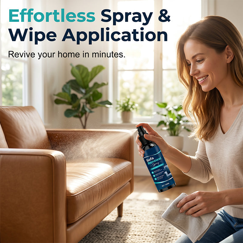 🥳2026 HOT SALE🥳💞50K+ SOLD!🧴🛡️ 50% OFF! Sofa Renewal Spray – Deep conditions & softens, prevents cracks. Creates invisible shield against spills & stains. Works on sofas, chairs & ottomans! 🌟✨