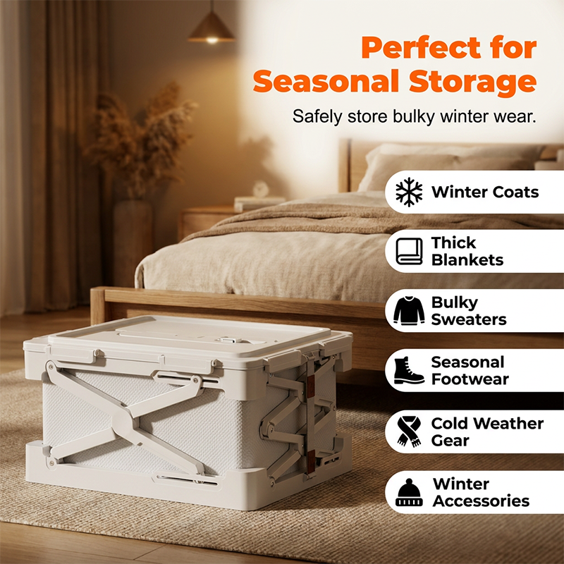 Foldable Vacuum Storage Bin with Electric Pump