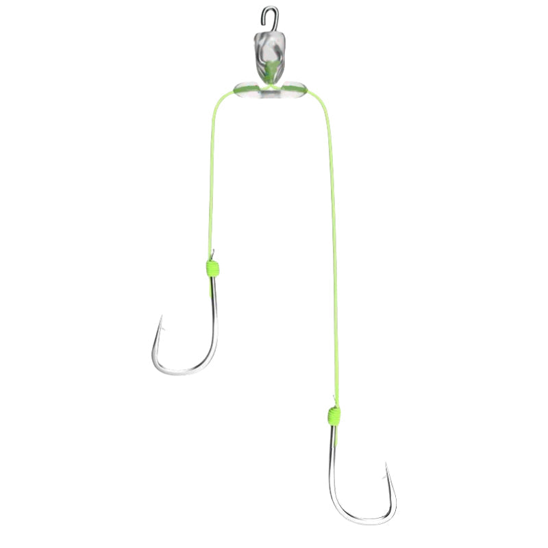 Double Hook Fishing Rig with Short Quick‑Connect Leader