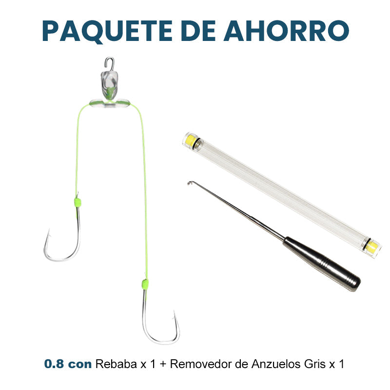 Double Hook Fishing Rig with Short Quick‑Connect Leader