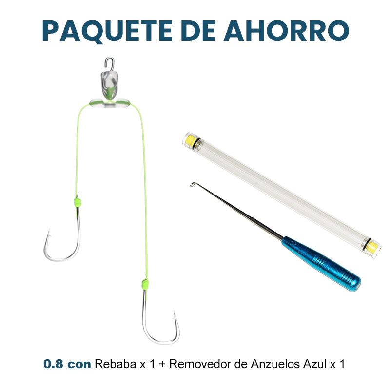 Double Hook Fishing Rig with Short Quick‑Connect Leader