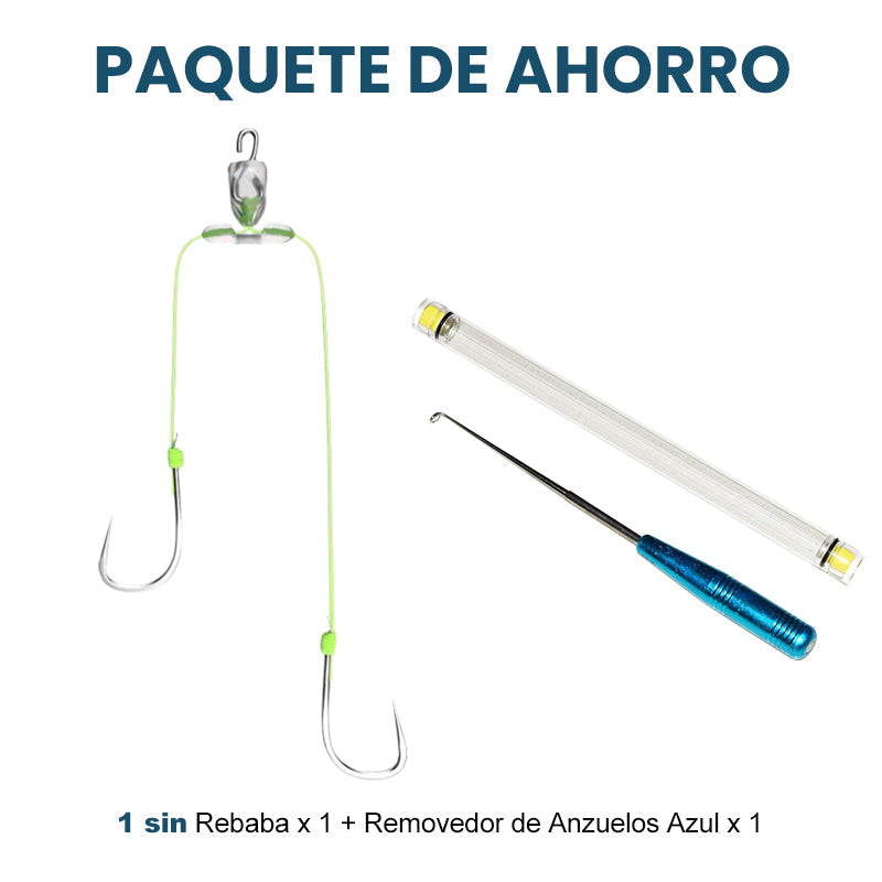 Double Hook Fishing Rig with Short Quick‑Connect Leader