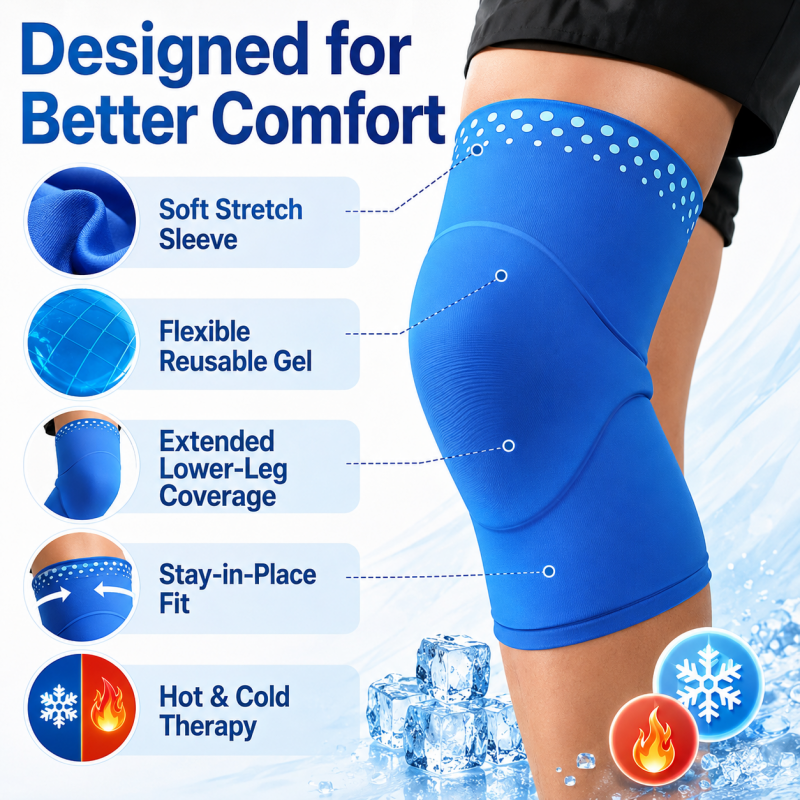 Knee Ice Pack Wrap Compression Sleeve