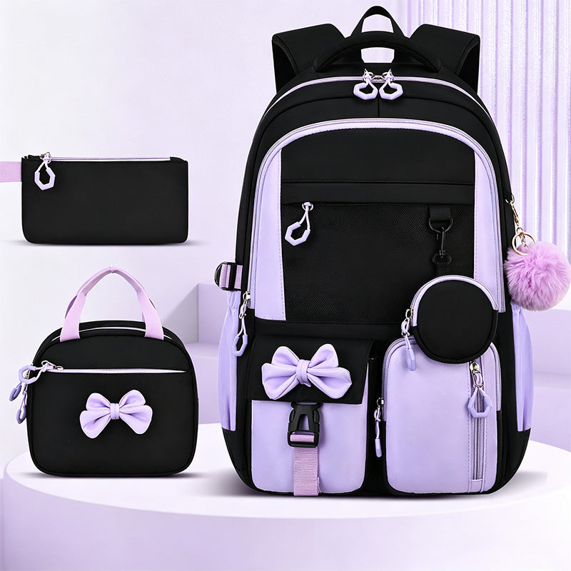 🎀🎒 50% OFF! ⚡Cute Bowknot Lightweight School Backpack – Water Repellent & Anti-Theft!