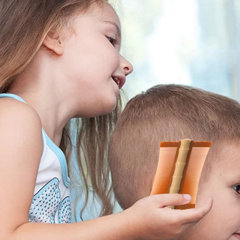 🎋 Bamboo Styling Double-Sided Fine Teeth Comb | Removes Lice & Dandruff | Ergonomic Grip | All Hair Types | For Adults, Kids & Pets 🌿✨