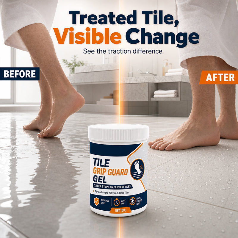 Anti-Slip Tile Grip Gel🥳2026 TOP PICK🥳 Anti-Slip Tile Grip Gel – Reduces Slipperiness on Smooth Tiles, Quick-Dry Formula – Safe for Indoor Floors! 🏠💧