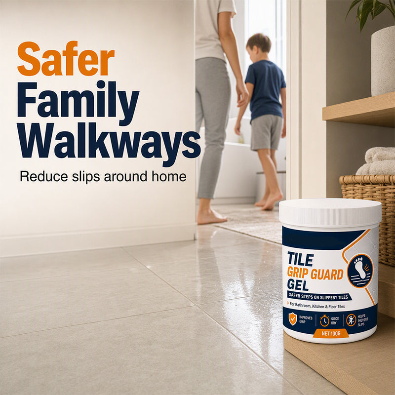 Anti-Slip Tile Grip Gel🥳2026 TOP PICK🥳 Anti-Slip Tile Grip Gel – Reduces Slipperiness on Smooth Tiles, Quick-Dry Formula – Safe for Indoor Floors! 🏠💧