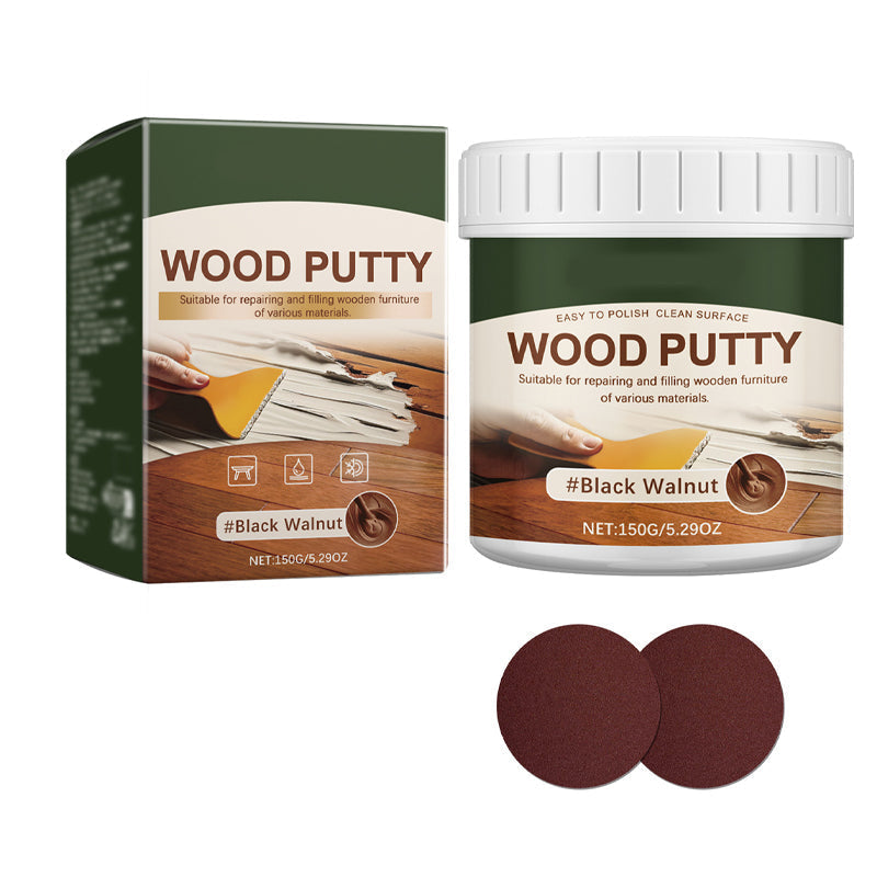 🪵✨Wood Repair Filler Putty – Fills Cracks & Chips, Smooths Surfaces, Blends with Dark Wood