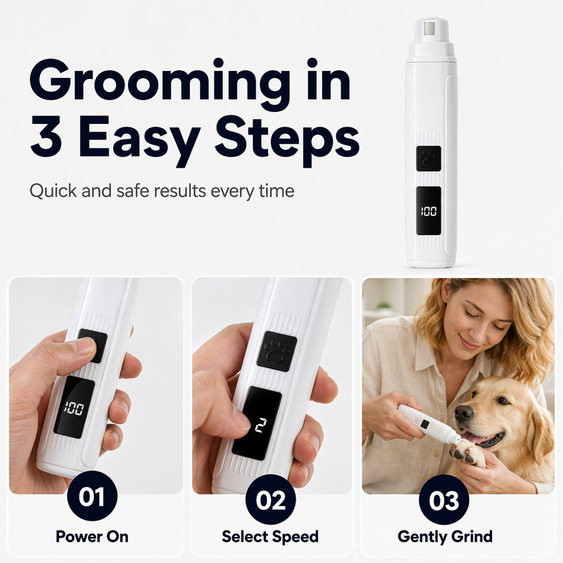 Electric Pet Nail Grinder with LED Power Display