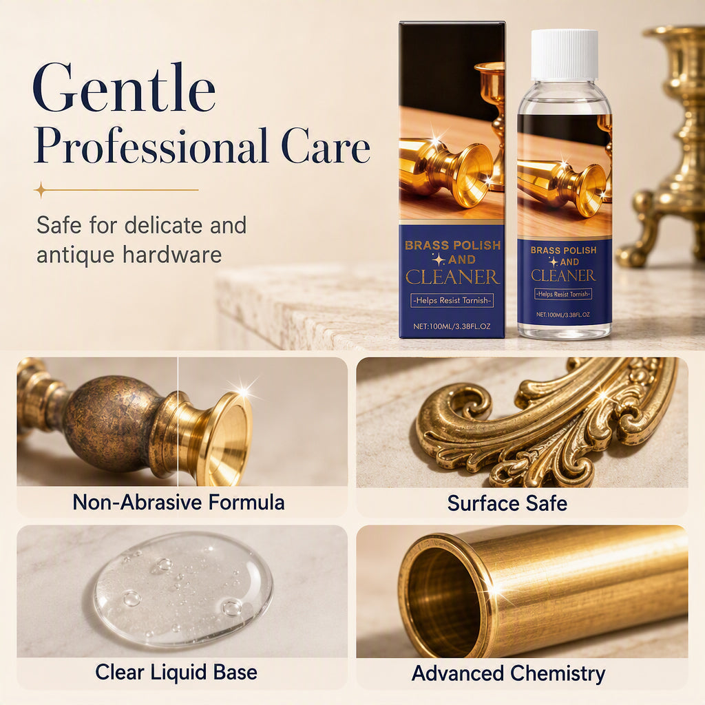 🔩TARNISHED BRASS? FIX IT FAST!🔩 Polish & Cleaner – Removes Oxidation, Restores Shine, Gentle on Surfaces – Easy Application! 🧽