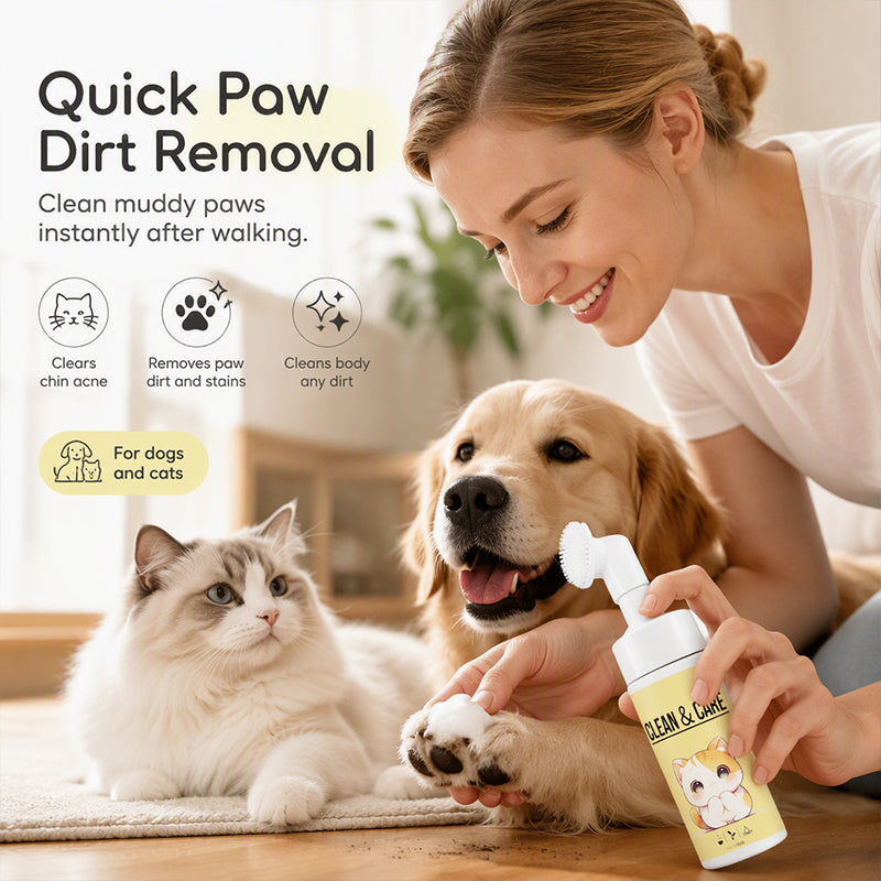 🔥Hot Sale 50% OFF🔥 Gentle Waterless Pet Chin Cleaner Foam – No Rinse,  for Cats & Dogs 🐾