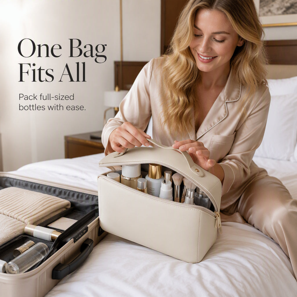Large Capacity Pillow Makeup Bag with Handle