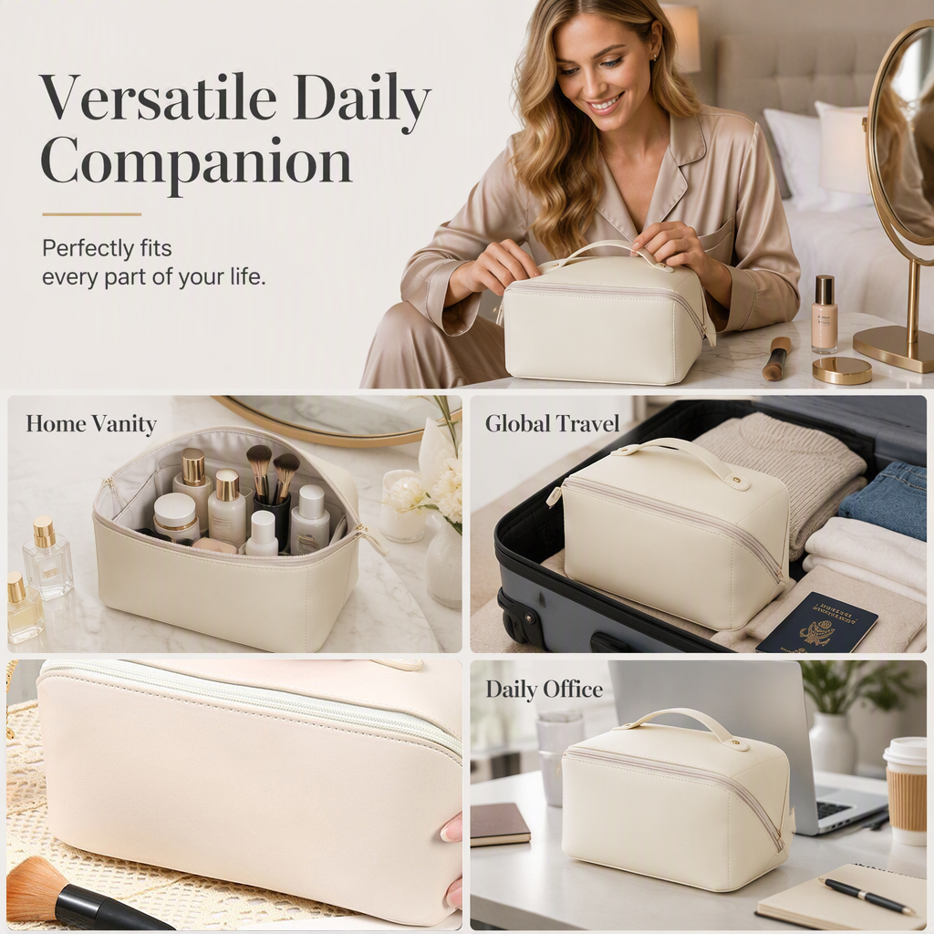 Large Capacity Pillow Makeup Bag with Handle