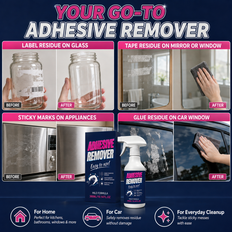 🔥 Multi-Surface Adhesive Remover Spray – Gentle Formula Dissolves Stickers, Tape & Labels – Ideal for Glass, Metal, Plastic & Finished Wood 🧴✨