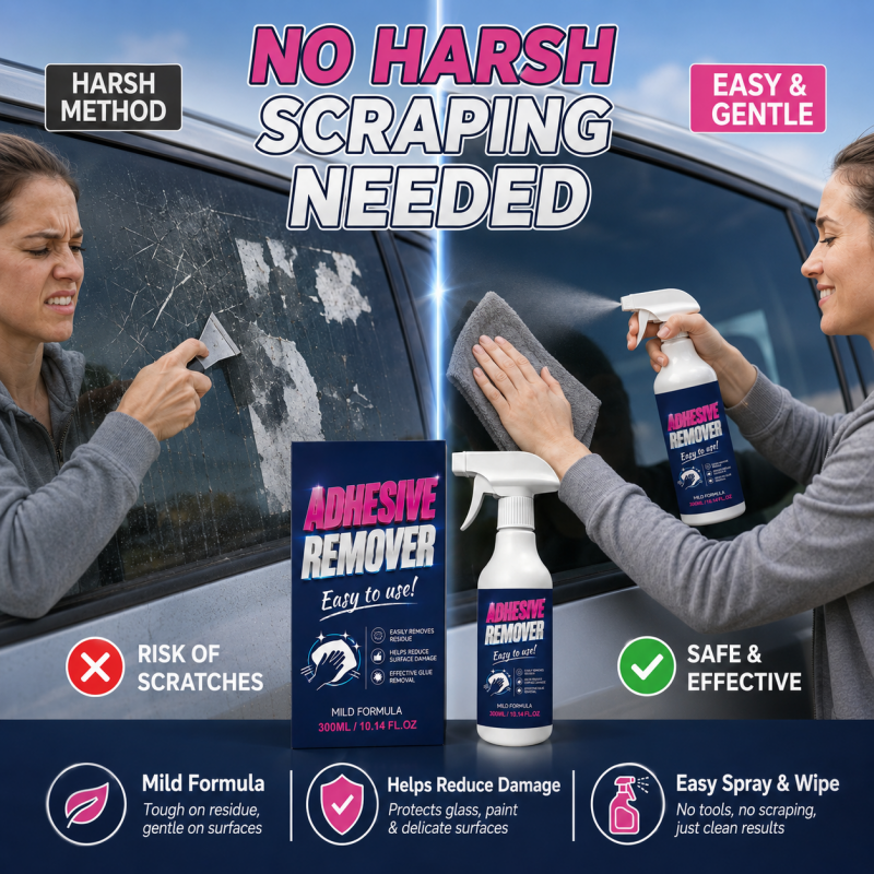 🔥 Multi-Surface Adhesive Remover Spray – Gentle Formula Dissolves Stickers, Tape & Labels – Ideal for Glass, Metal, Plastic & Finished Wood 🧴✨