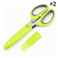Multi-Layer Kitchen Herb Scissors with Safety Cover