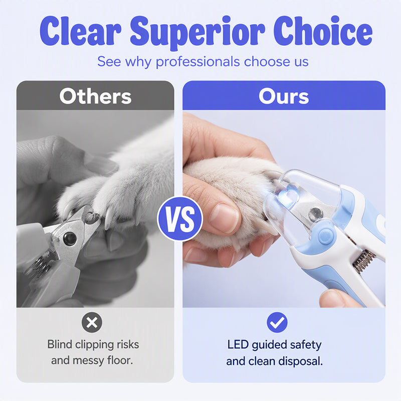 Pet Nail Clipper with Quick Sensor Light