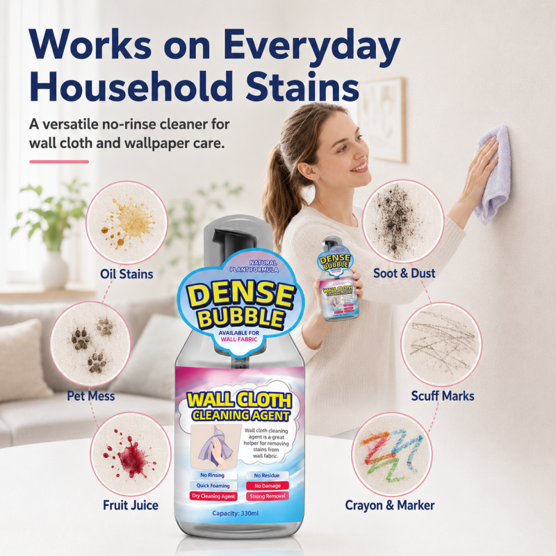 Multi-Purpose Rinse-Free Wallpaper Foam C🔥50% OFF! Multi-Purpose Rinse-Free Wallpaper Foam Cleaner – Spray, Wipe, No Rinse! 🧽✨leaner