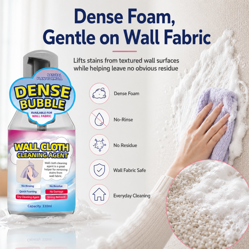 Multi-Purpose Rinse-Free Wallpaper Foam C🔥50% OFF! Multi-Purpose Rinse-Free Wallpaper Foam Cleaner – Spray, Wipe, No Rinse! 🧽✨leaner