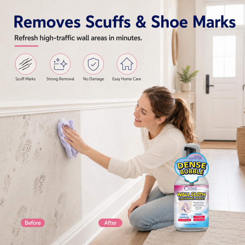 Multi-Purpose Rinse-Free Wallpaper Foam C🔥50% OFF! Multi-Purpose Rinse-Free Wallpaper Foam Cleaner – Spray, Wipe, No Rinse! 🧽✨leaner