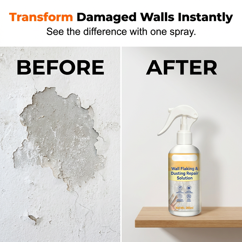 Spray-On Wall Repair Solution for Flaking & Dust