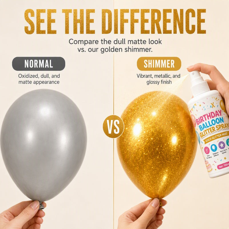 Birthday Balloon Glitter Spray