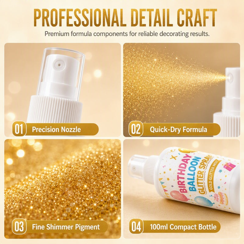 Birthday Balloon Glitter Spray