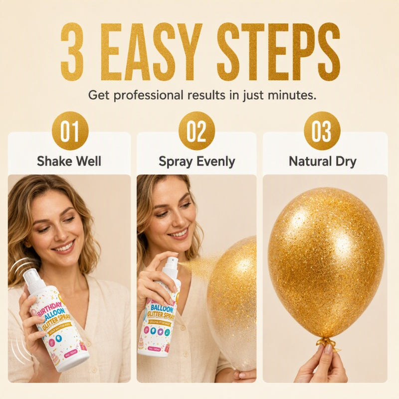 Birthday Balloon Glitter Spray