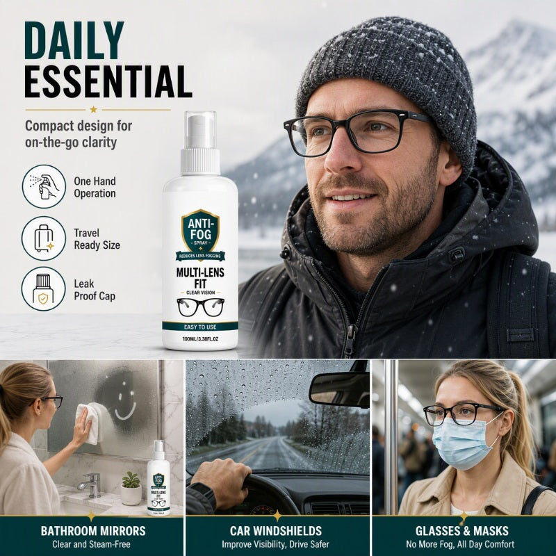 Multi-Purpose Anti-Fog Spray for Lenses & Glass