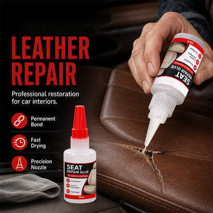🚗Buy 2 Get 1 Free! Quick Dry Car Seat Leather Repair Glue‑ Precision Nozzle Vinyl & Leather Adhesive, Permanent Bond Repair Glue for Car Seats, Sofas & Leather Furnitures