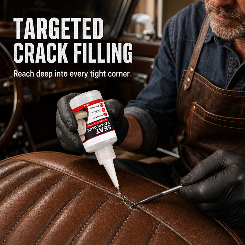 🚗Buy 2 Get 1 Free! Quick Dry Car Seat Leather Repair Glue‑ Precision Nozzle Vinyl & Leather Adhesive, Permanent Bond Repair Glue for Car Seats, Sofas & Leather Furnitures