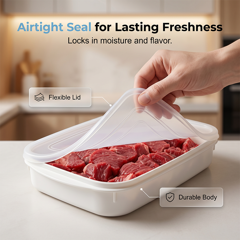 Stackable Fridge Storage Container with Lid