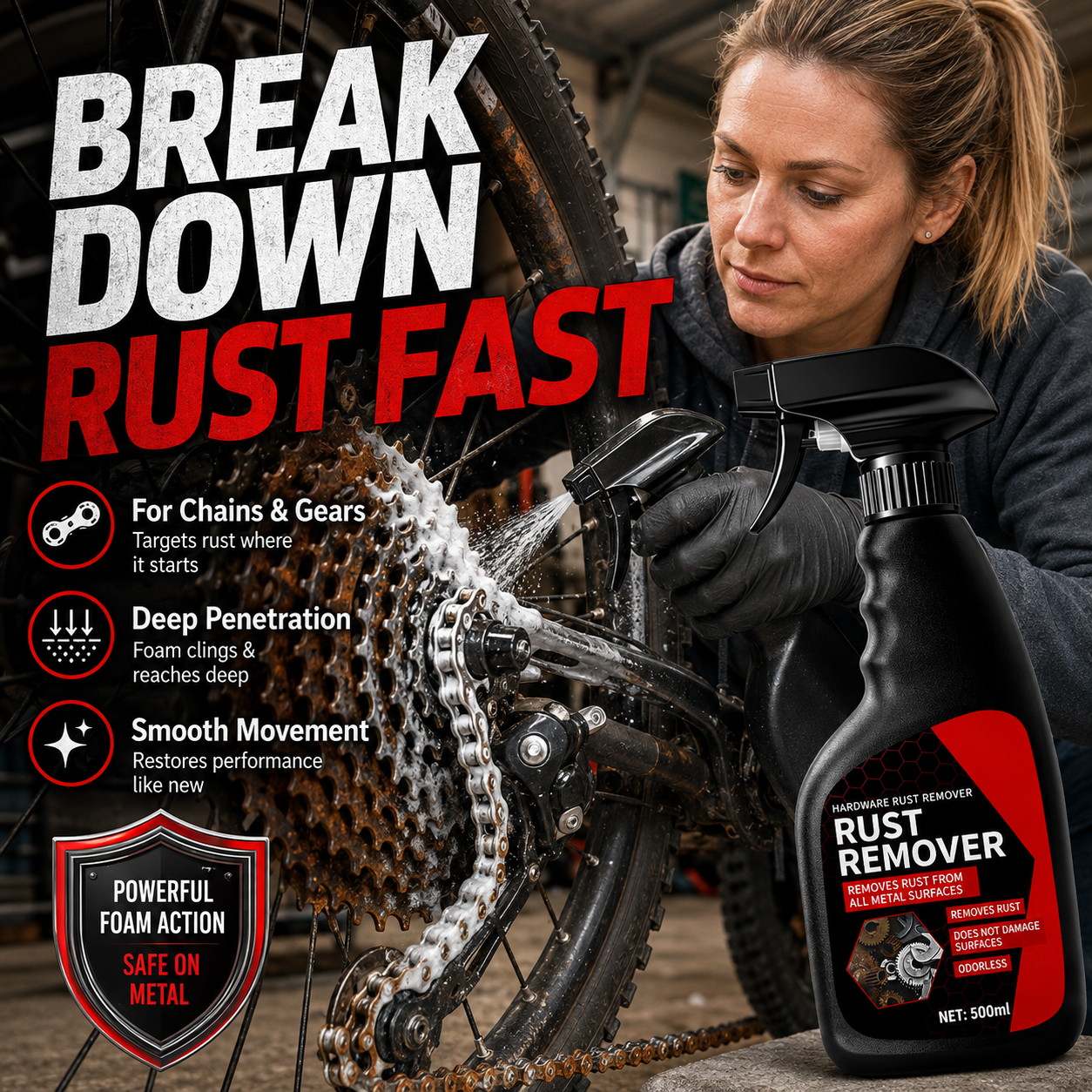 Fast Acting Hardware Rust Remover Spray
