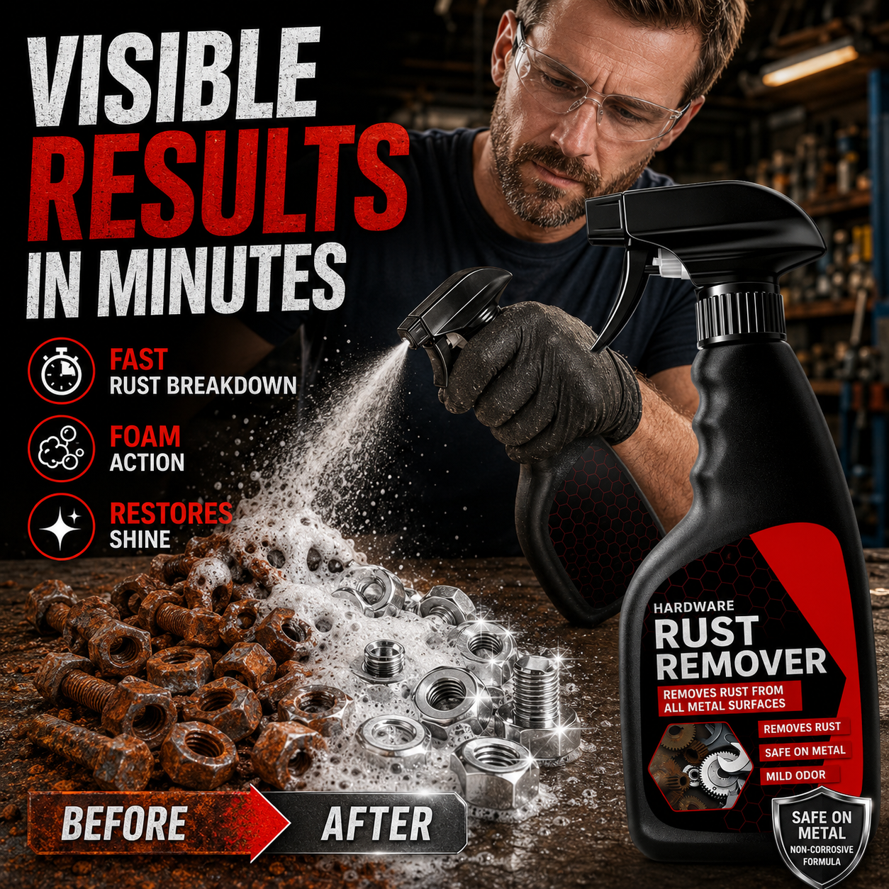 Fast Acting Hardware Rust Remover Spray
