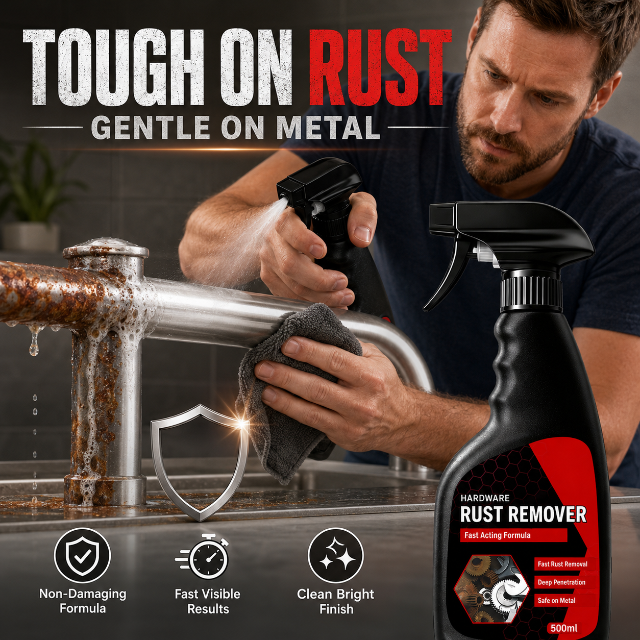 Fast Acting Hardware Rust Remover Spray